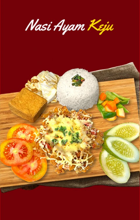 Nasi Ayam Keju & Sweet Iced Tea